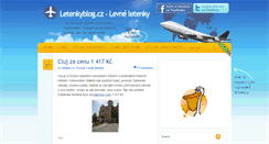 Desktop Screenshot of letenkyblog.cz